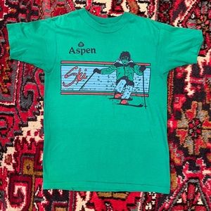 Vintage Aspen T-Shirt in Green size Large 14-16